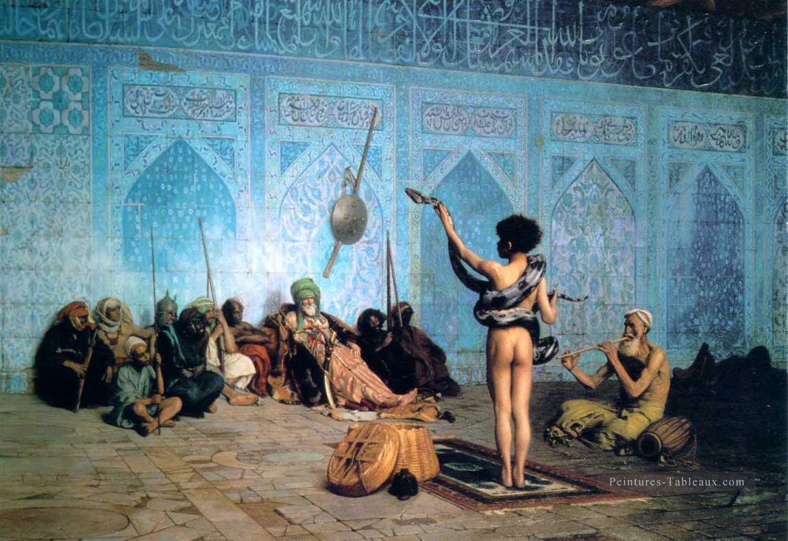 Le charmeur de serpent Arabe Jean Léon Gérôme Peintures à l'huile